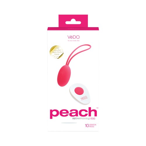 VeDO Peach Rechargeable Egg Vibrator Foxy Pink