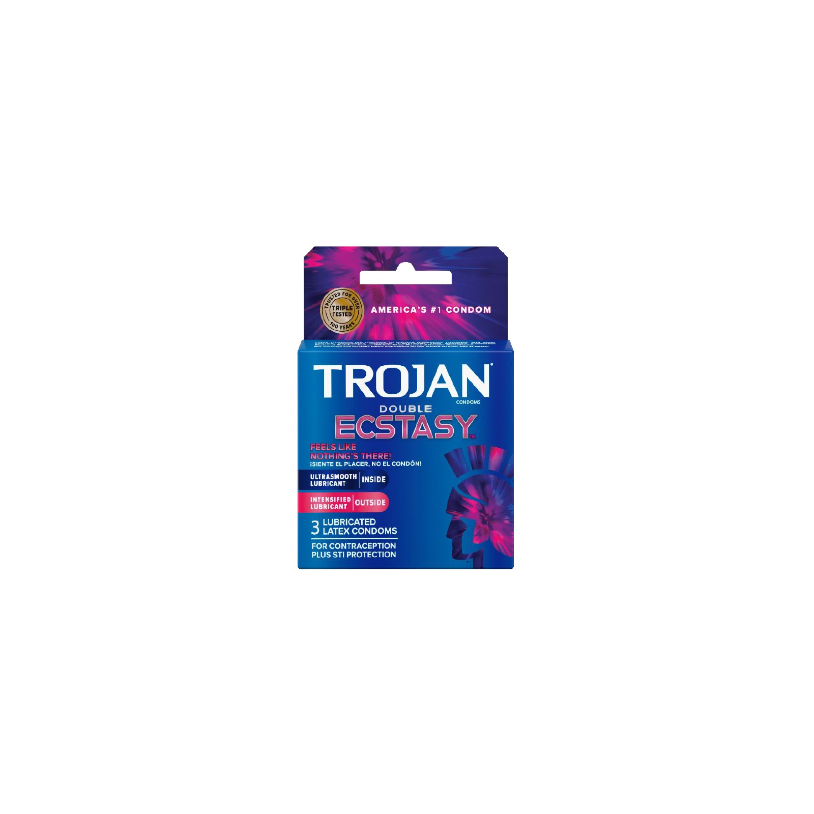 Preservativos Trojan Double Ecstasy - Paquete de 3