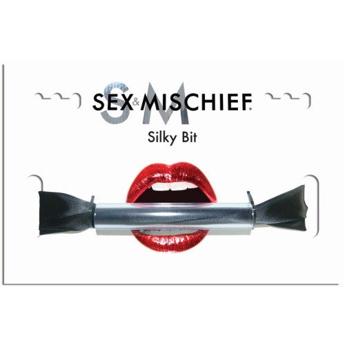 Sportsheets Silky Bit Gag Black for BDSM Play