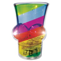 Vaso de Shot Boobie Arcoíris Iluminado Divertido Accesorio para Fiestas