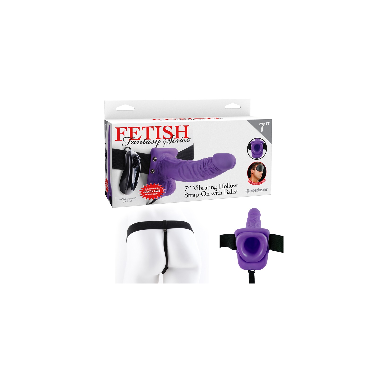 Pipedream Fetish Fantasy 7 in. Vibrating Hollow Strap-On