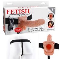 Pipedream Fetish Fantasy Series 7 in. Vibrating Hollow Strap-On with Balls