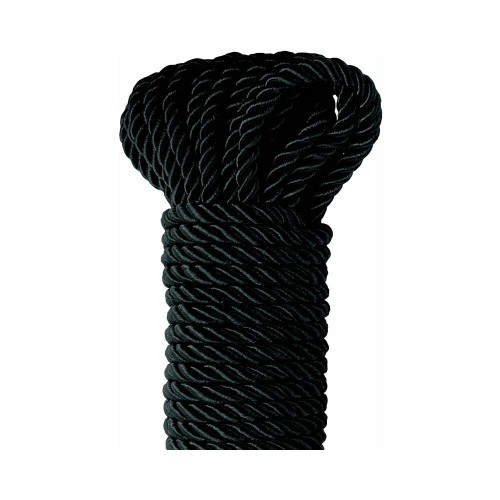 Pipedream Fetish Fantasy Silk Rope 32 ft Black