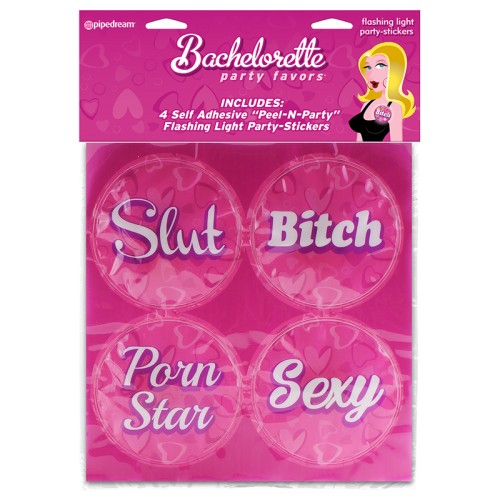 Bachelorette Party Favors Flashing Light Stickers for Fun Nights