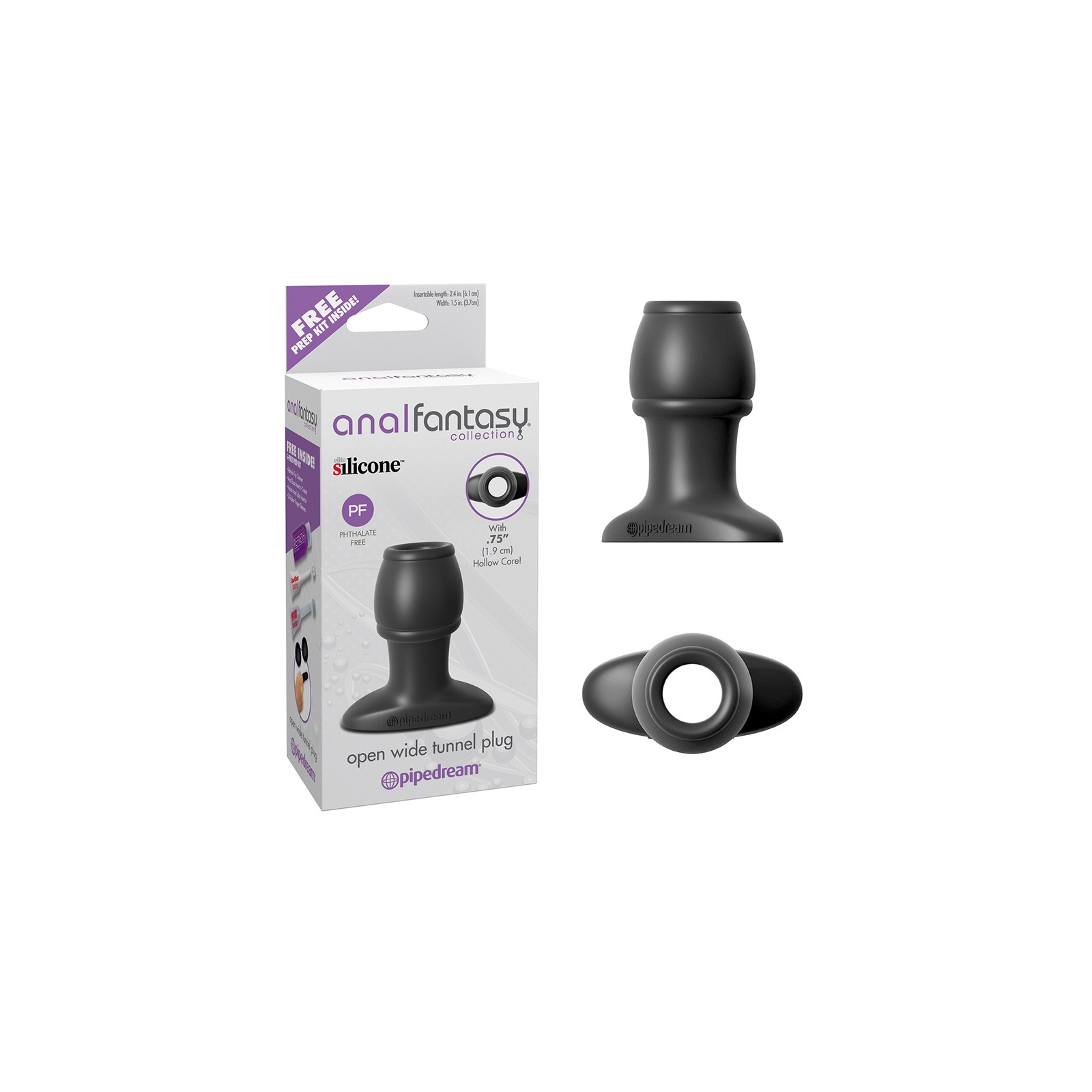 Pipedream Anal Fantasy Open Wide Tunnel Plug Black