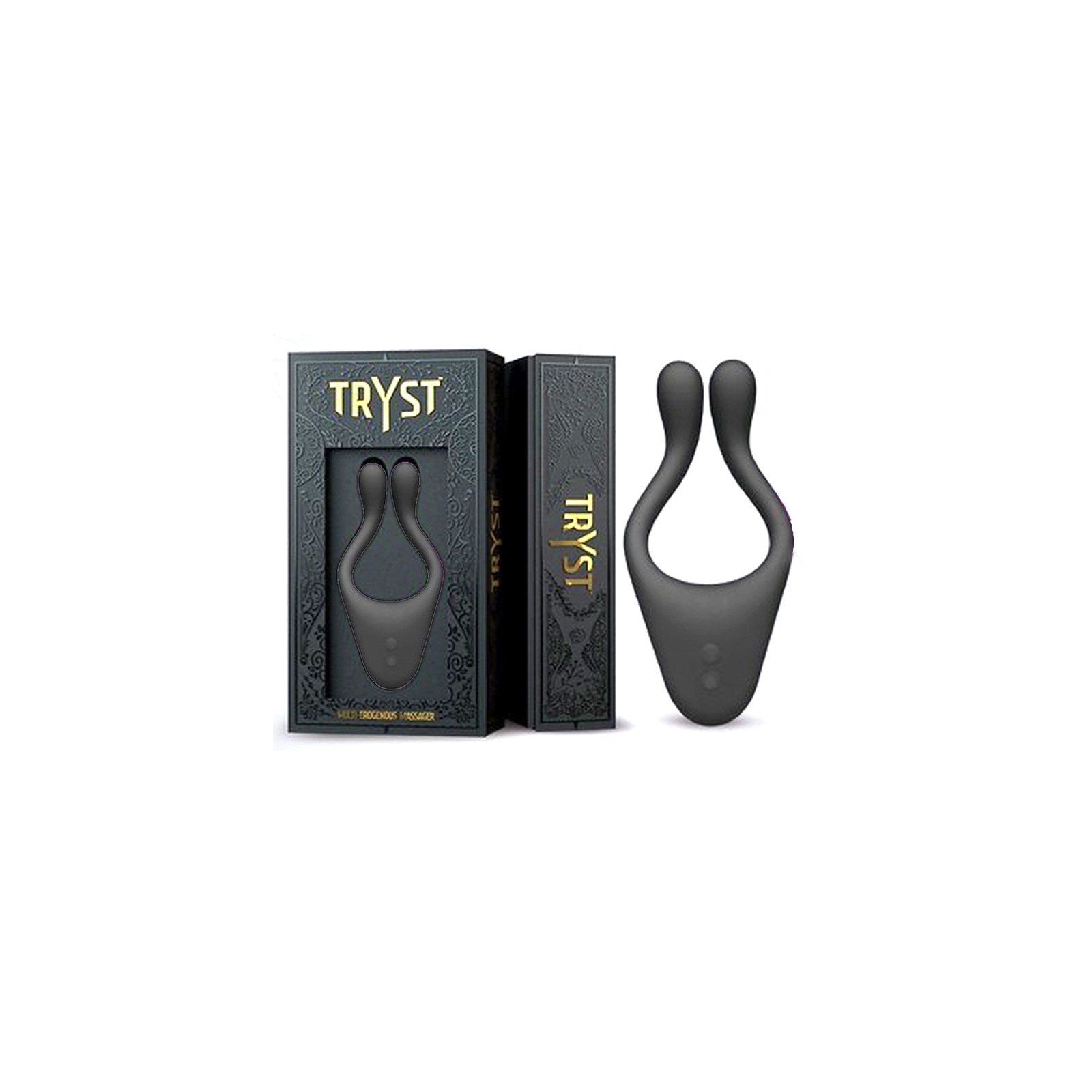 Tryst Black Vibrating Cock Ring