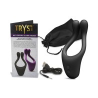 Tryst Black Vibrating Cock Ring