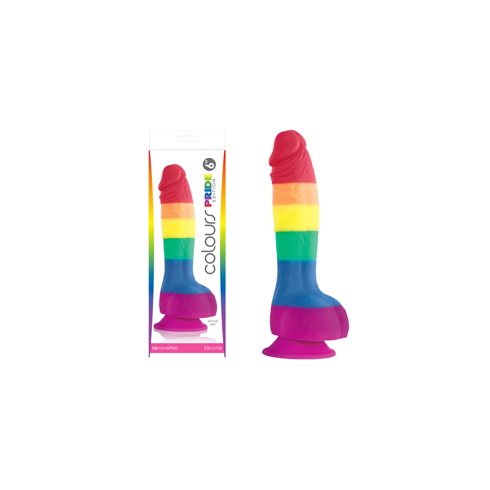 Dildo Edición Orgullo de 6 Pulgadas - Placer sin Manos