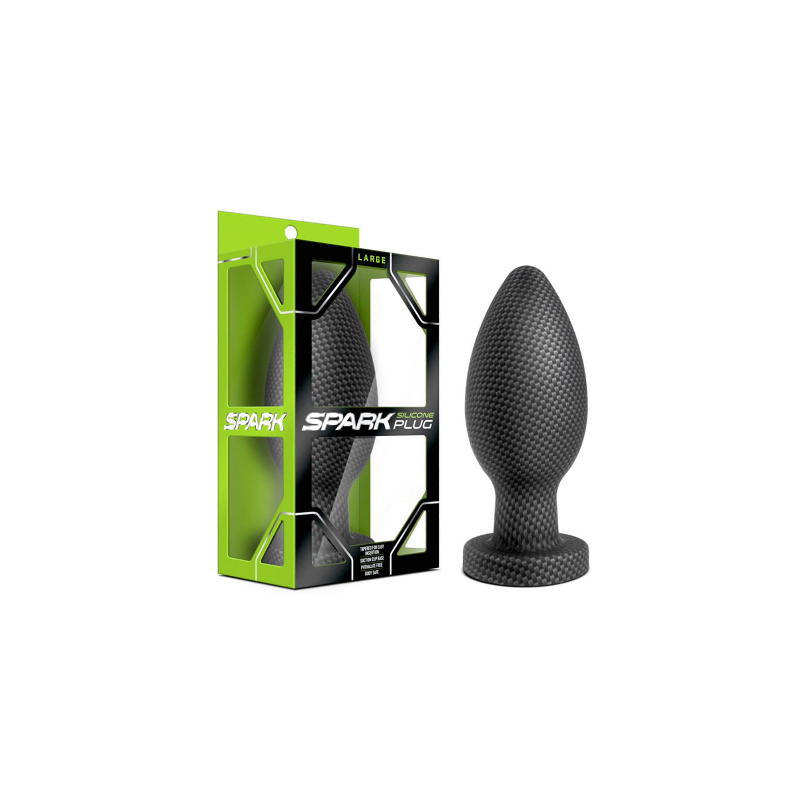 Spark Silicone Anal Plug - Large