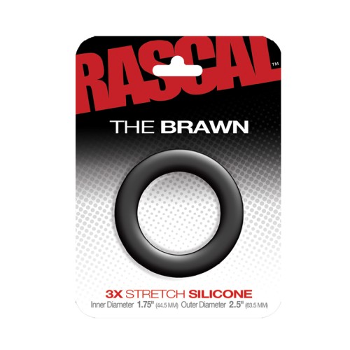 Rascal The Brawn Anilla para Pene Negra Confort Durable