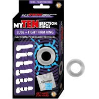 Mis Diez Anillos de Erección con Lubricante para Placer Mejorado