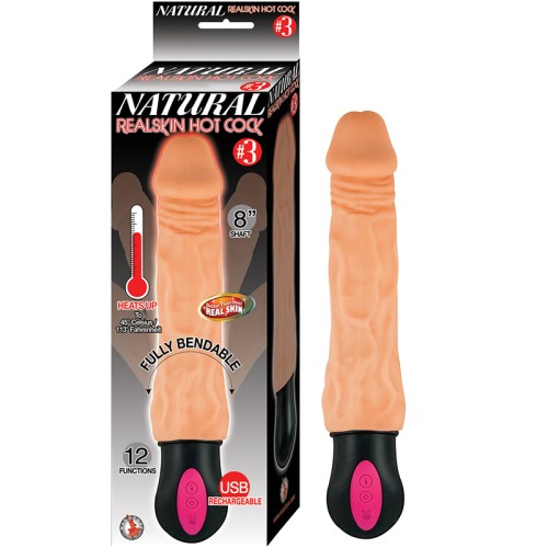 Pene Vibrador Natural Realskin Hot #3 12 Claro