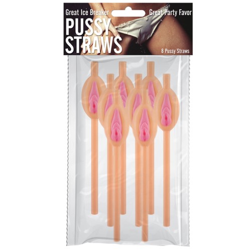 Pussy Straws - 8 Fun Party Straws