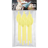 Glow in the Dark Pussy Straws - 8-Pack