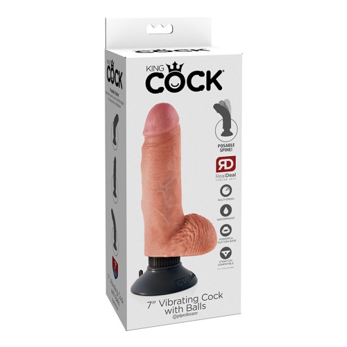 Dildo Vibrador Pipedream King Cock de 7"