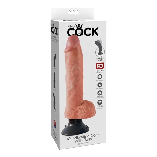 10 in. Vibrating Cock with Suction Cup