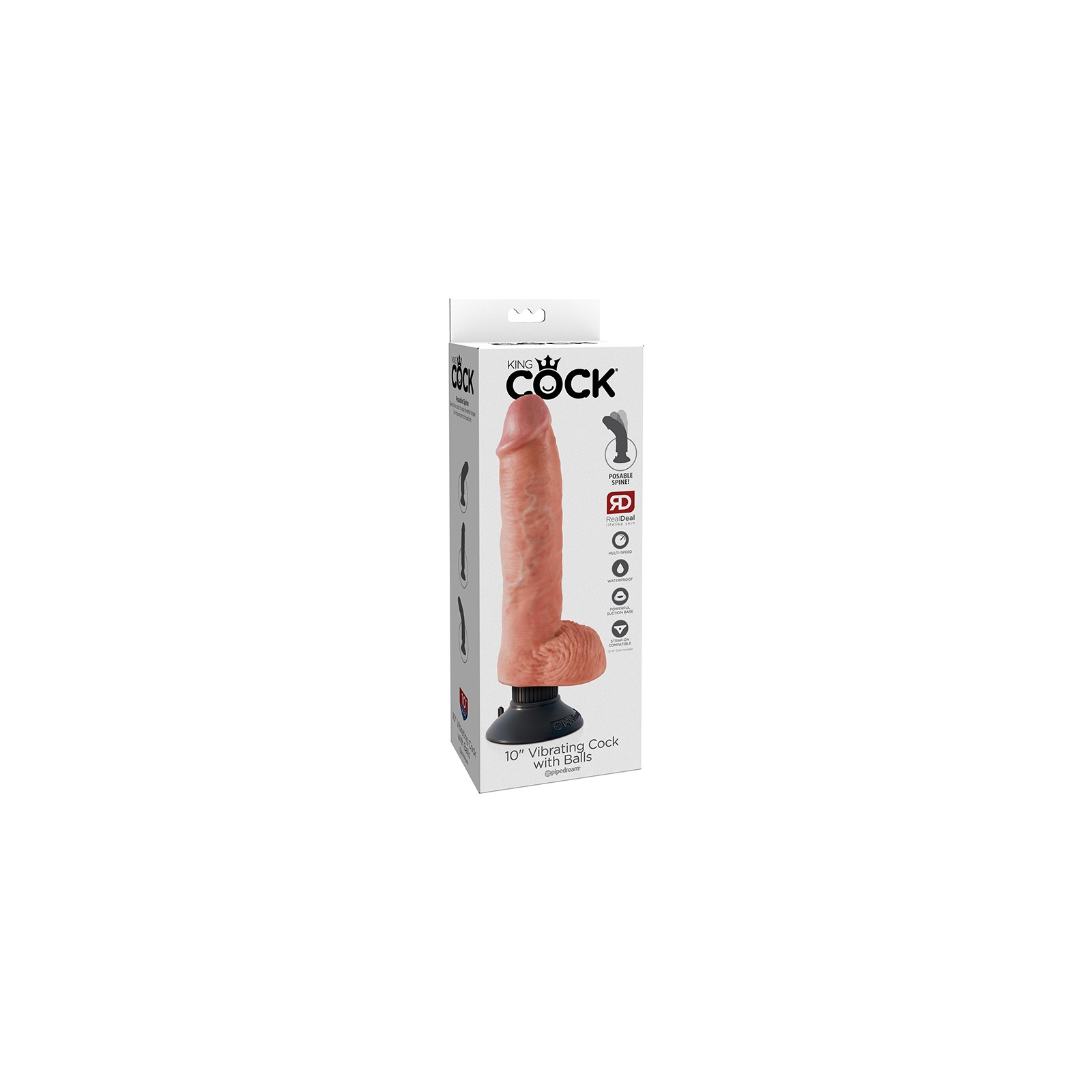 10 in. Vibrating Cock with Suction Cup