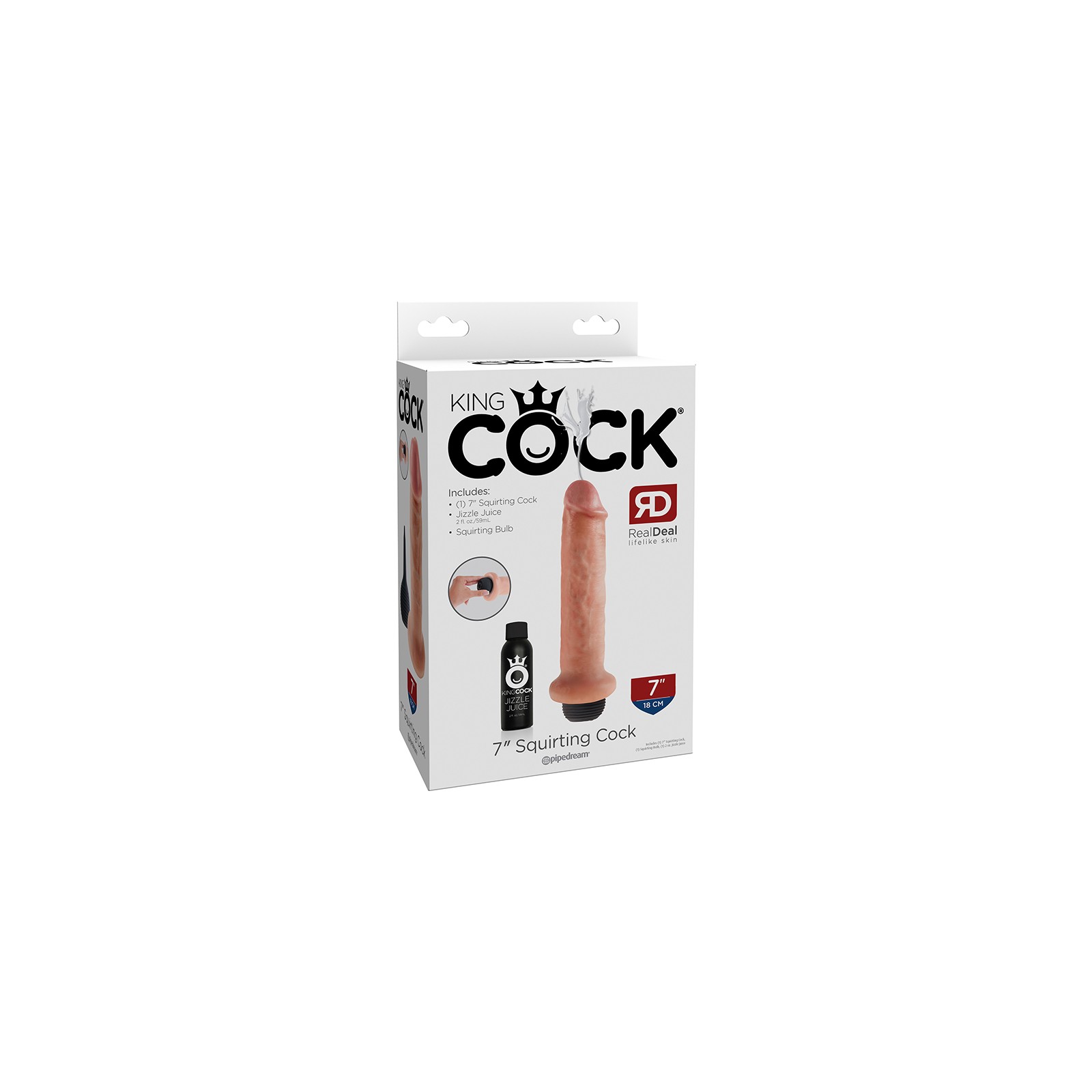 Dildo Pipedream King Cock de 7 Pulgadas con Eyaculación