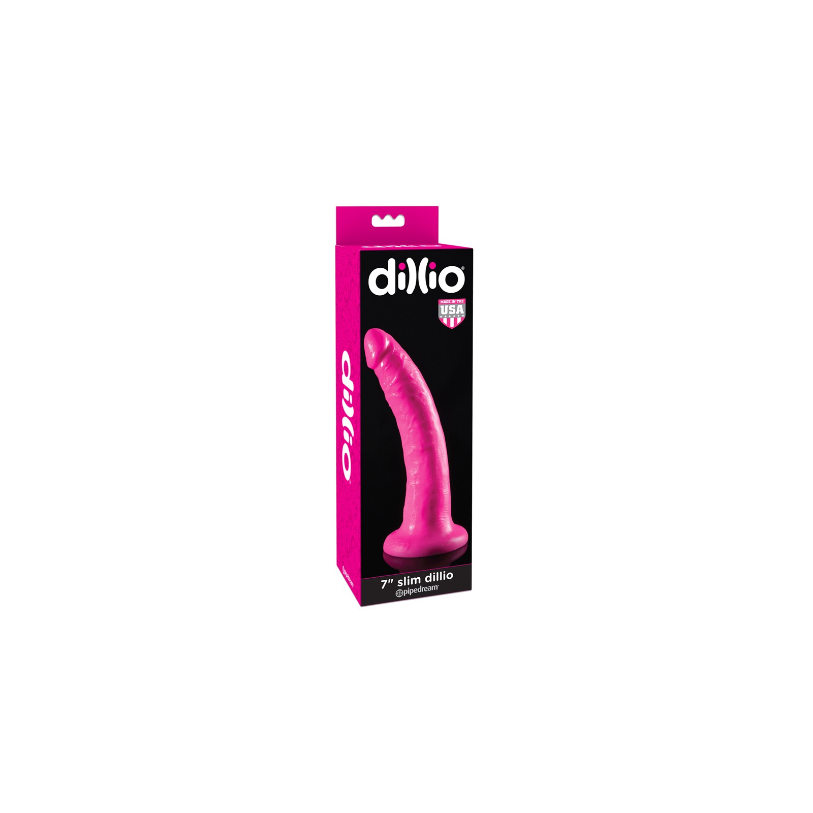 7 in Slim Realistic Dildo Pink by Pipedream