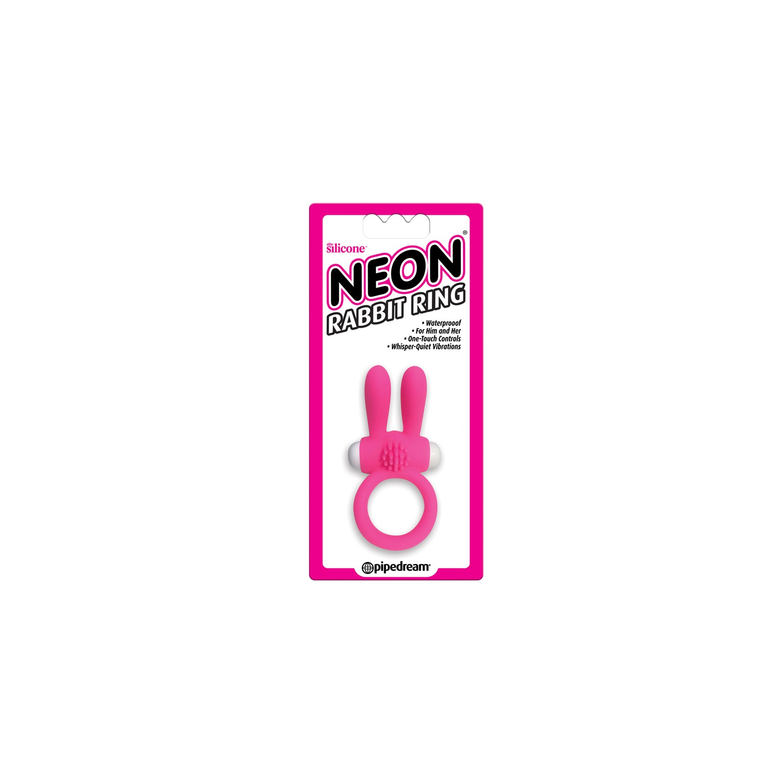 Neon Rabbit Vibrator Cockring - Waterproof