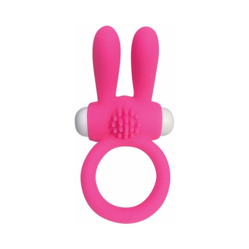 Cockring Vibrador Conejito Neón - Resistente al Agua