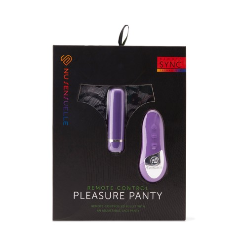 Nu Sensuelle Remote Control Pleasure Panty Purple for On-The-Go Fun