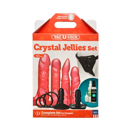 Vac-U-Lock Crystal Jellies Set Pink - Premium Pleasure