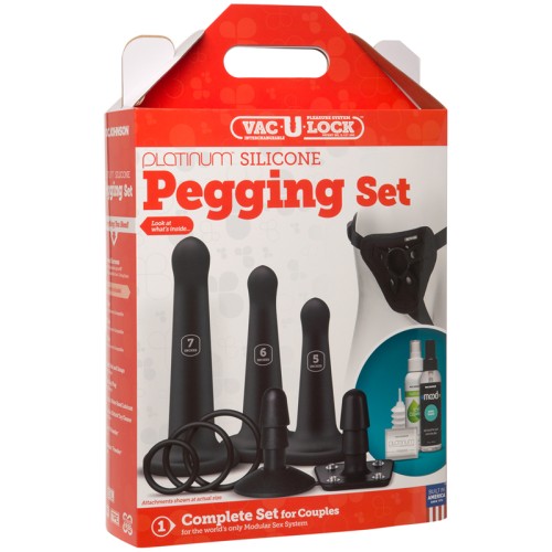 Vac-U-Lock Silicone Pegging Set for Versatile Pleasure