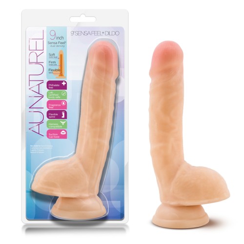 Dildo Posable de Densidad Dual Au Naturel de 8 Pulgadas