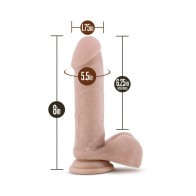 Dildo Posable de Densidad Dual Au Naturel de 8 Pulgadas