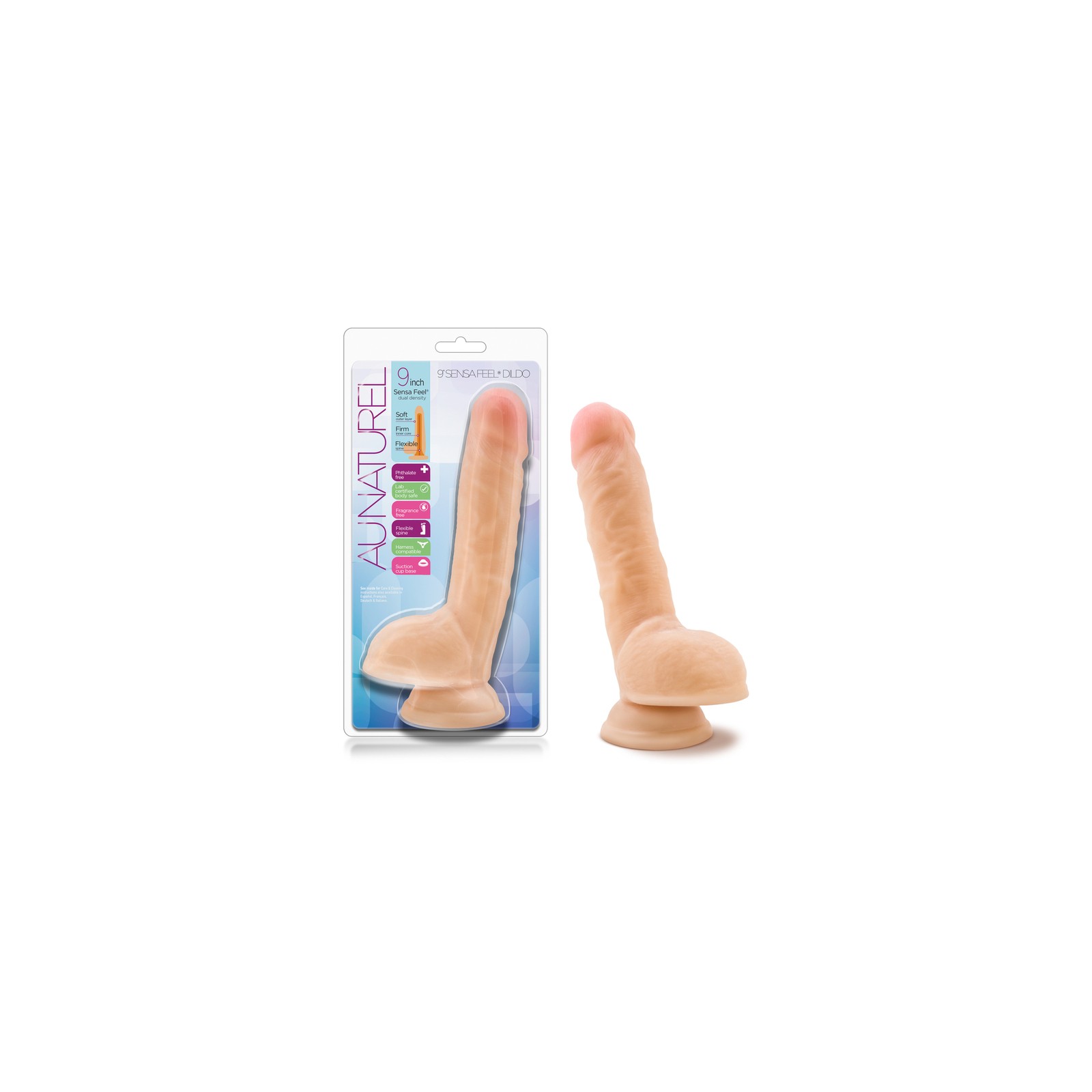 Dildo Au Naturel Big Billy de 9 in. Posable para Placer Realista