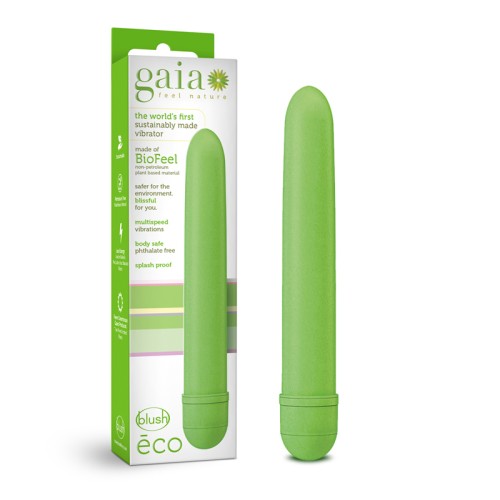 Gaia Eco Slimline Vibrator Green - Eco-Friendly Pleasure