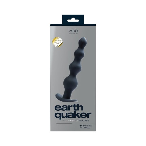 VeDO Earth Quaker Vibrador Anal - Negro Justo - Para Hombres