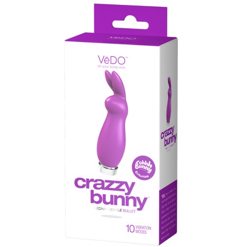 VeDO Crazzy Bunny Vibrador Mini Recargable Púrpura