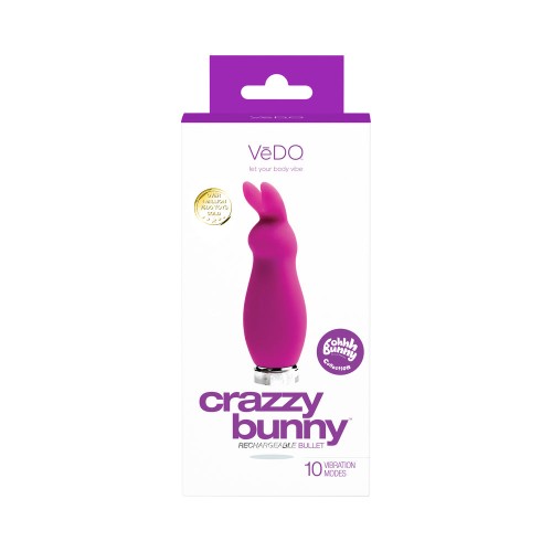 VeDO Crazzy Bunny Vibrador Mini Recargable Púrpura