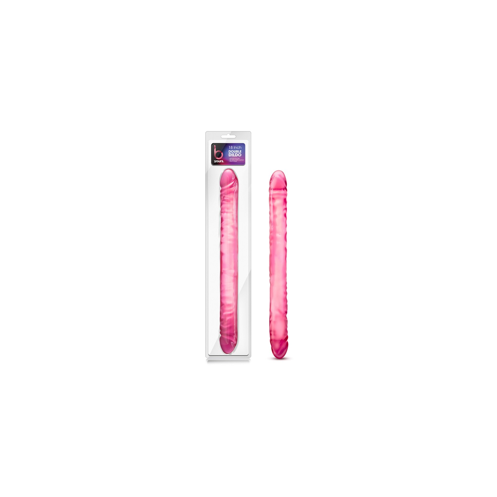 Dildo Doble B Yours de 18 Pulgadas Rosa