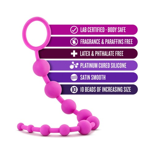 Luxe 10 Beads for Safe Anal Play Pink