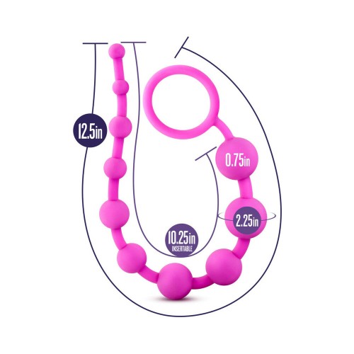 Luxe 10 Beads for Safe Anal Play Pink