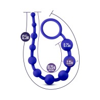 Luxe Silicone 10 Beads Anal Play Indigo