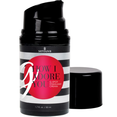 Sensuva G How I Adore You G-Spot Cream 1.7 oz for Enhanced Pleasure