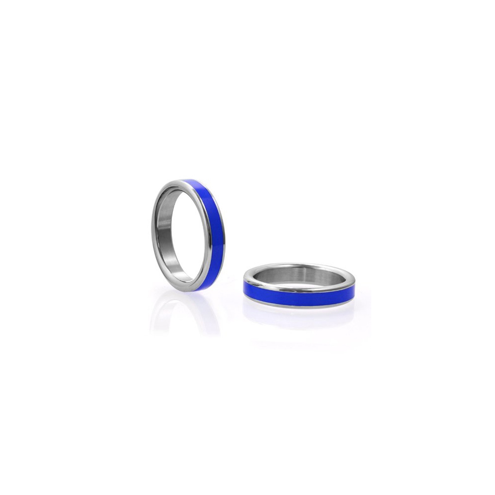 M2M Stainless C-Ring with Blue Band