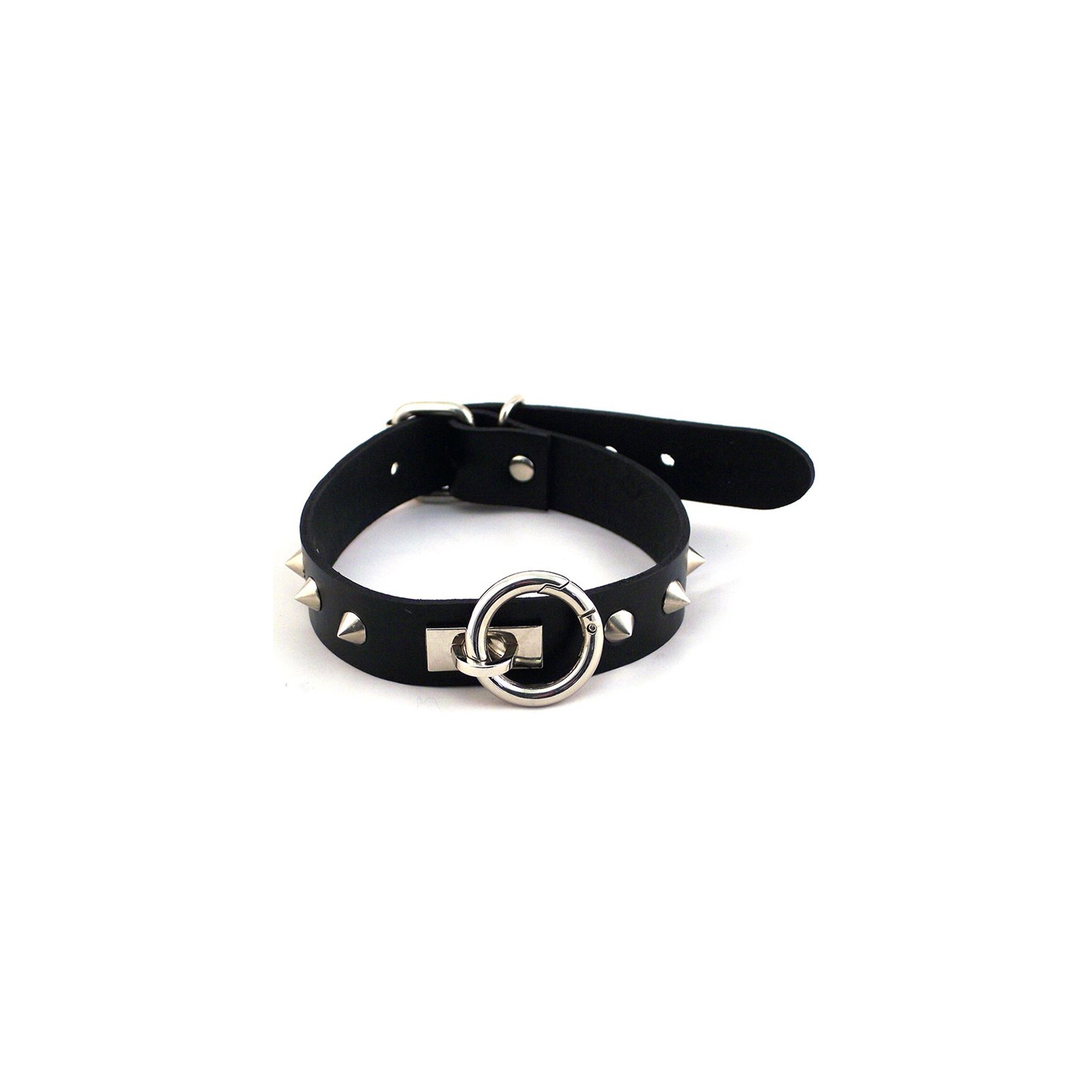 Rouge O-Ring Studded Collar (Thinner) - Black