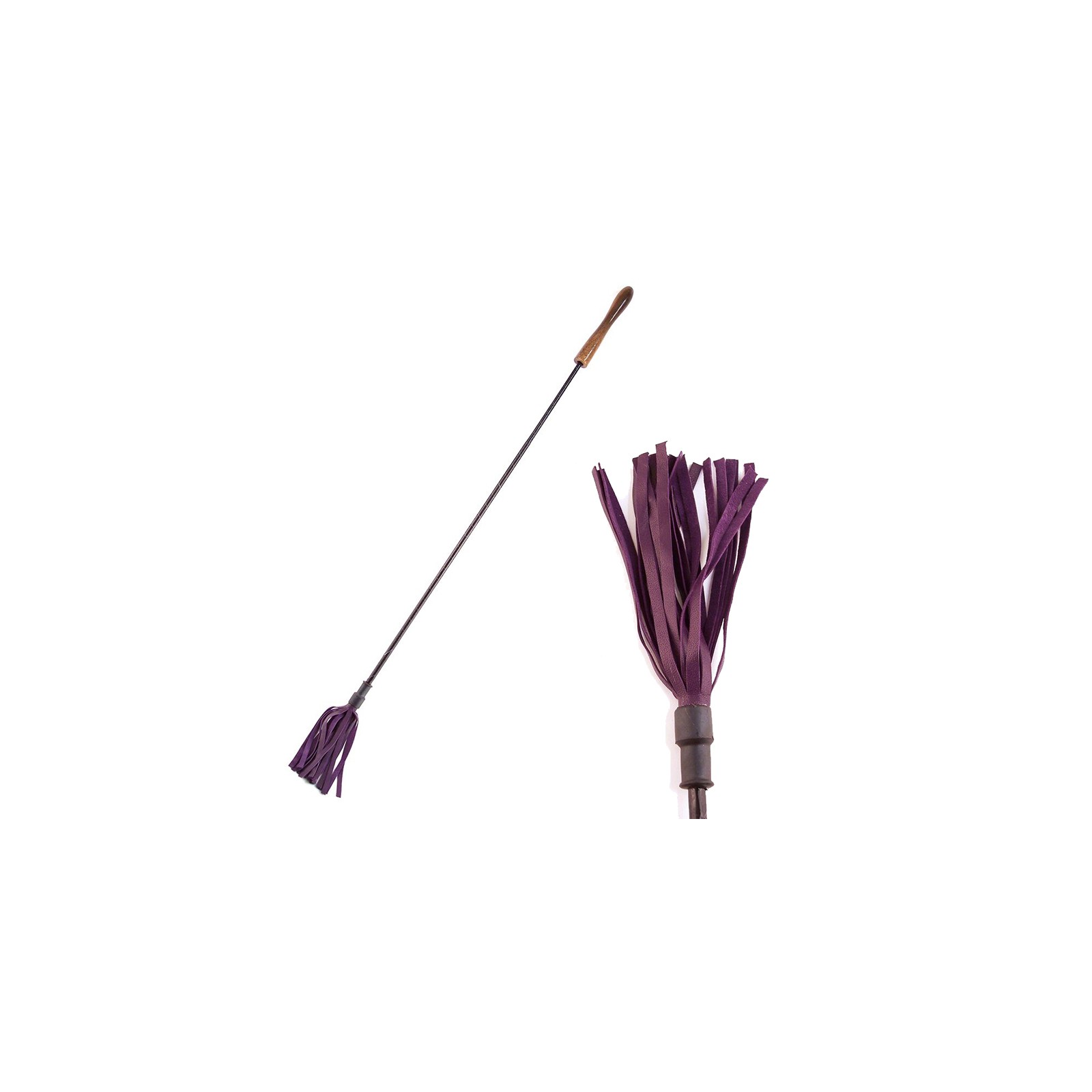 Rouge Riding Crop with Rounded Handle