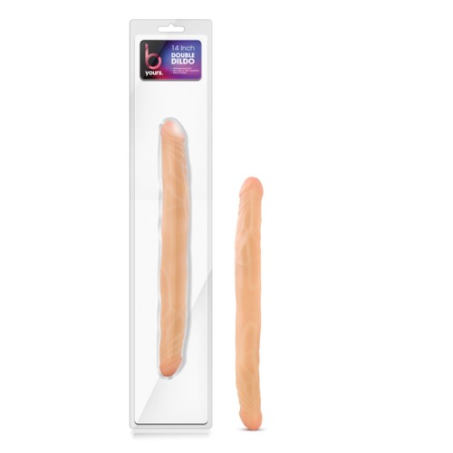 B Yours Dildo Doble de 14 Pulgadas Beige para Parejas