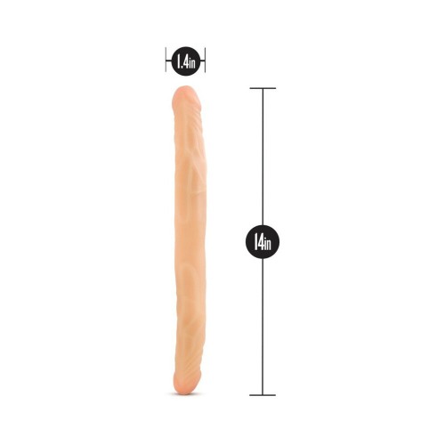 B Yours Dildo Doble de 14 Pulgadas Beige para Parejas