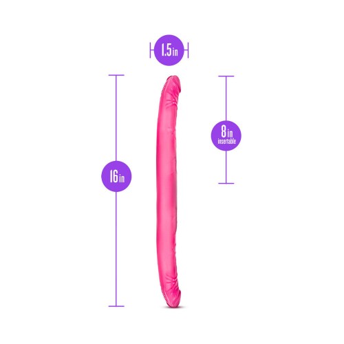 B Yours 16 in. Double Dildo in Pink