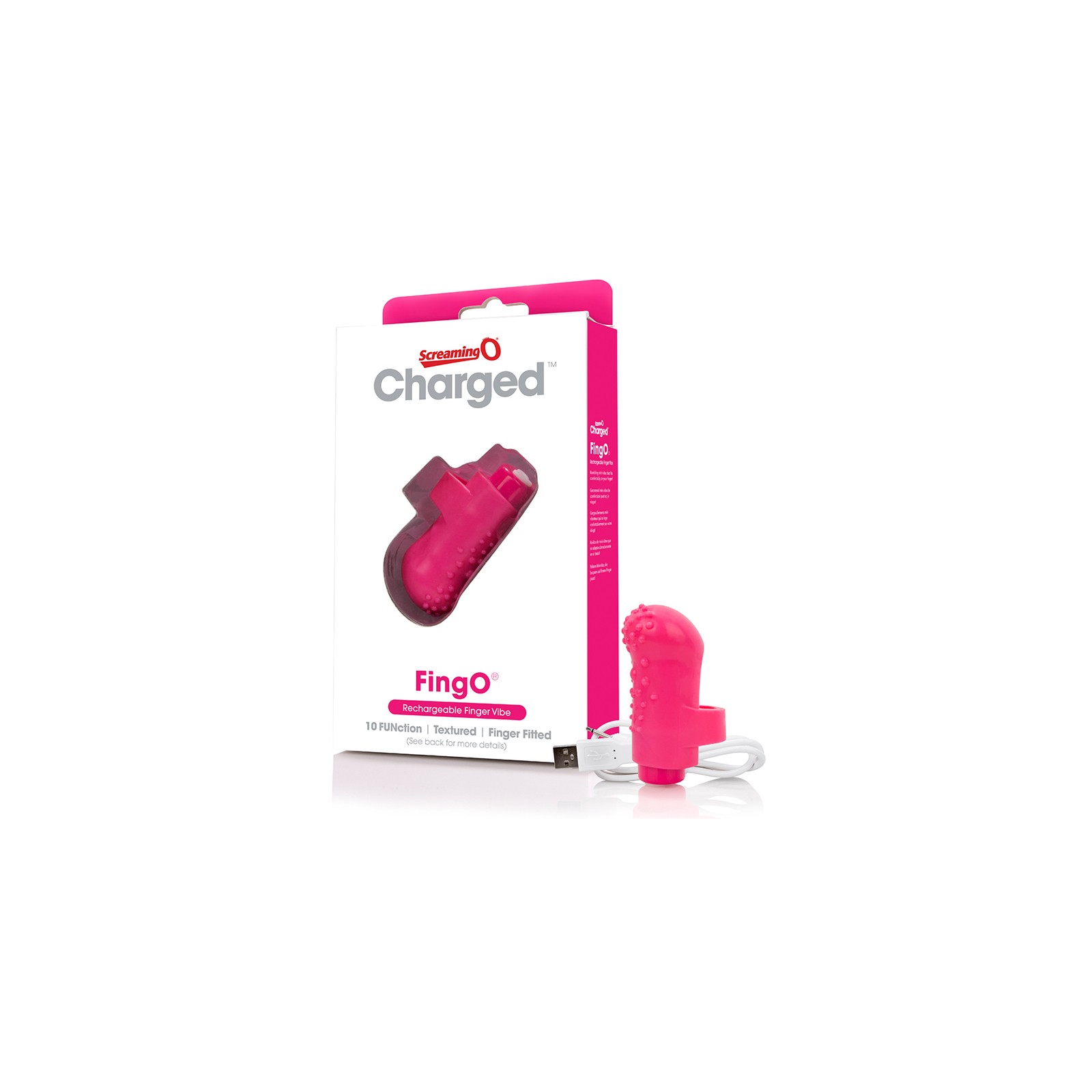 Screaming O Charged FingO Vooom Mini Vibrator - Pink