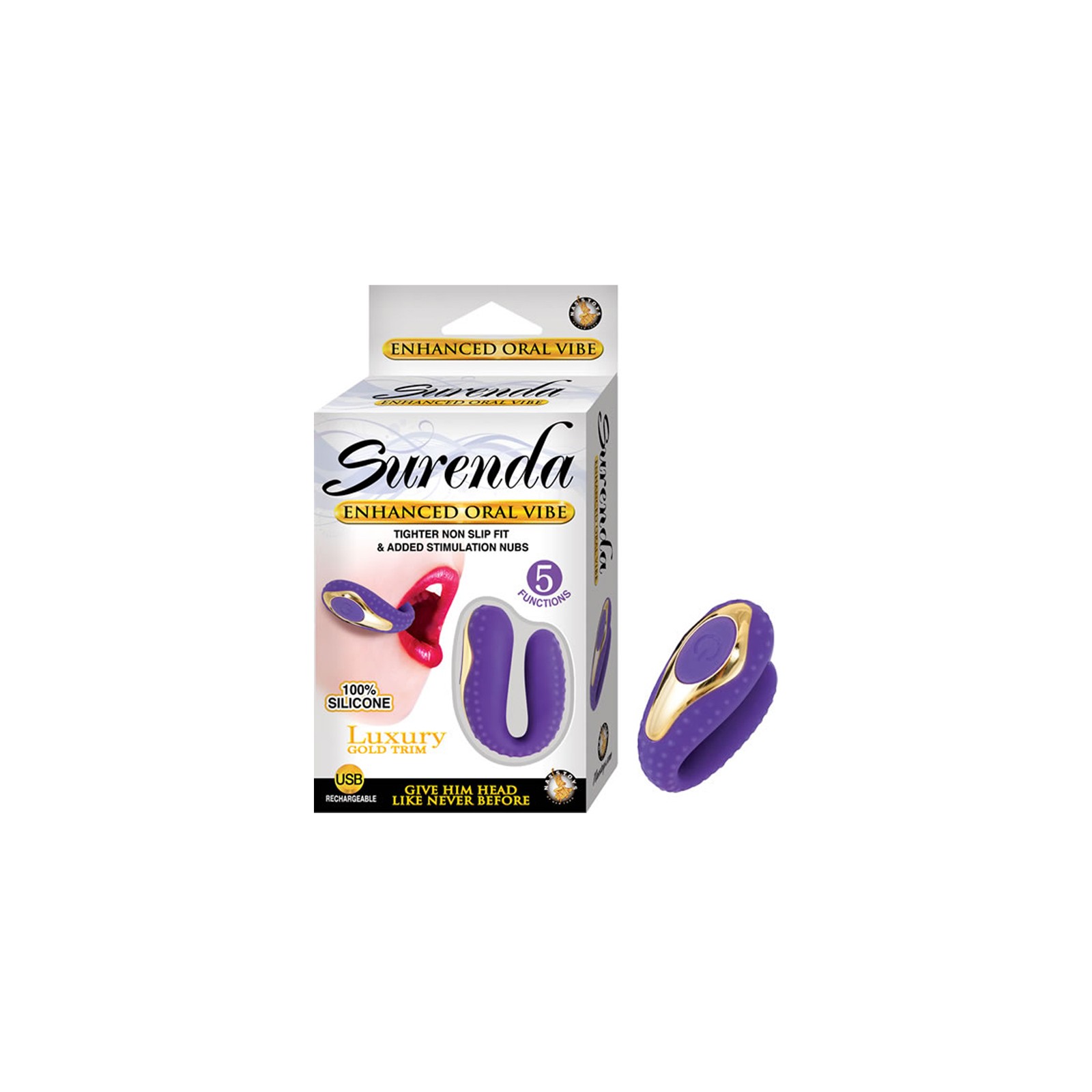 Vibrador Oral Mejorado Surenda de Silicona Púrpura