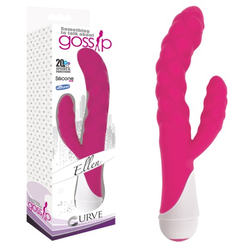 Vibrador de Doble Estimulación a Prueba de Agua Gossip Ellen - Magenta