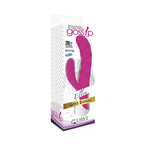 Vibrador de Doble Estimulación a Prueba de Agua Gossip Ellen - Magenta